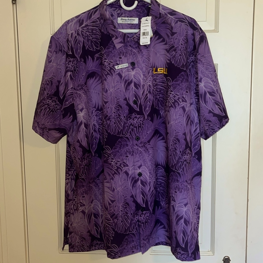 NWT Tommy Bahama Coast LSU Shirt ~ Size XL